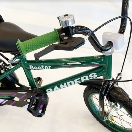 Imagen 6 de 9 de Bicicleta Infantil Rodado 14 Randers Verde Mundo Gym