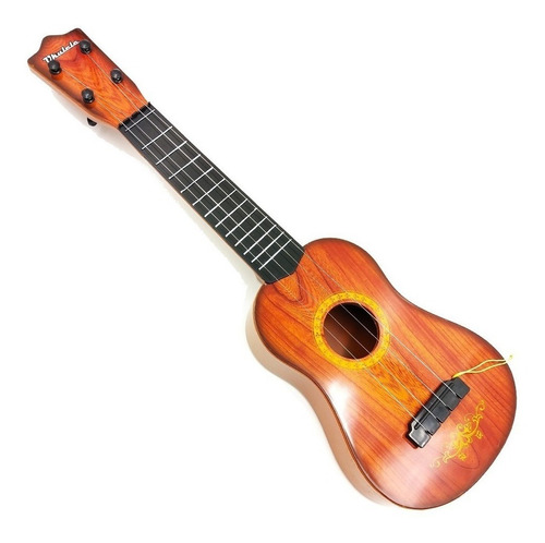 Mini Violão Infantil Ukulele 4 Cordas Aço C/ Palheta 57cm