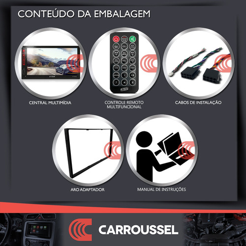 Imagem 8 de 9 de Central Multimídia Mp5 2 Din H-tech Ht-3020 Bt Espelhamento