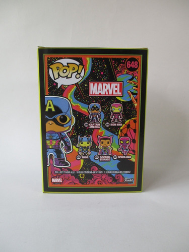 Funko Pop Captain America Black Light #648 (Usado)