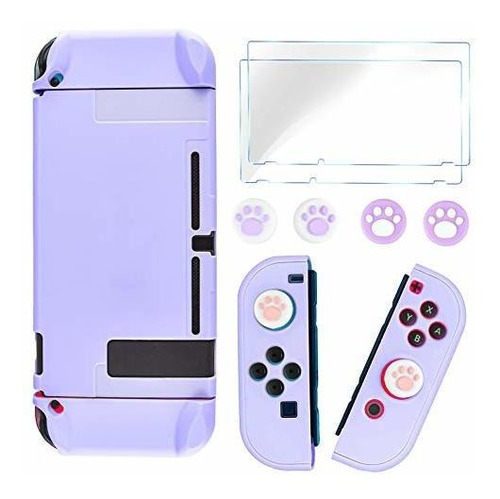 Carcasa Protectora Para Nintendo Switch Mica Gomas Morado