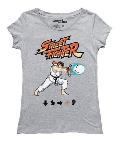 Playera Máscara De Látex Hadouken Mujer