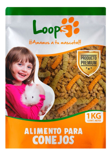 Alimento Conejo Pellet Loops 1kg