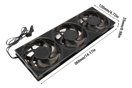 Ventilador De Gabinete De Computador 360 Mm 3 Em 1 5v Argb 2