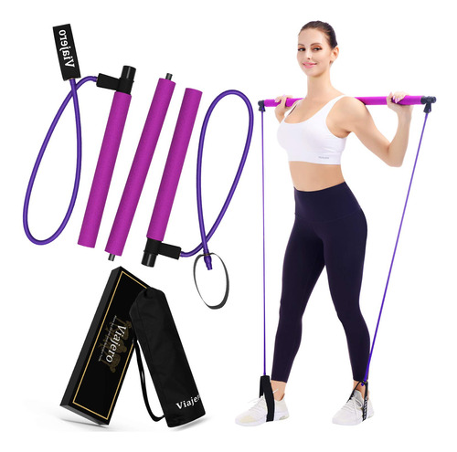 Viajero Kit De Barra De Pilates 2022 Con 2 Bandas De Resiste