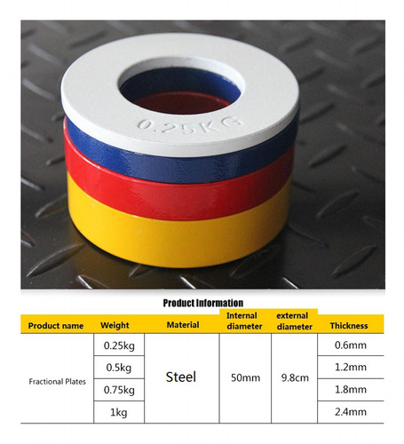 Pesas Fraccionarias De Acero Con Precisión Amarillo 1kg