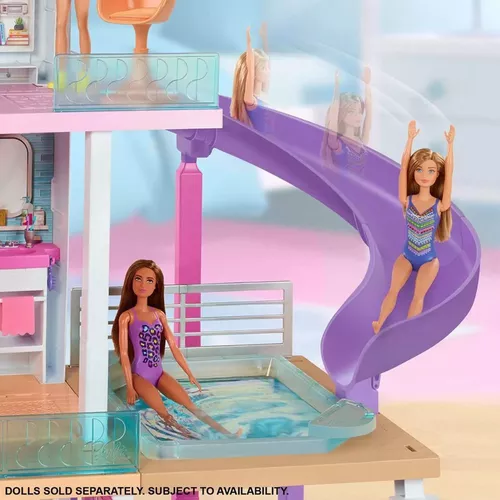 Barbie casa dos sonhos com escorregador mattel