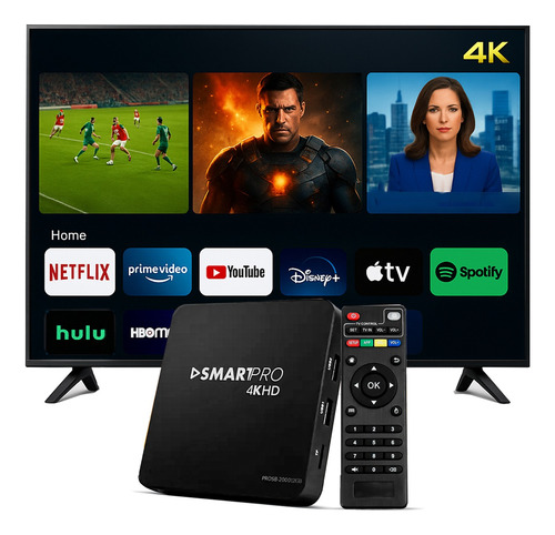 Tv Box Smart Pro 6301 4k 16gb Android 13 - Wi-fi