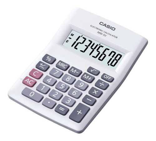 Calculadora Casio Mw-5v 8 Dígitos Color Blanco