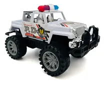 Comprar Jeep Auto De Juguete Camioneta De Policía 4x4 A Fricción Color Blanco