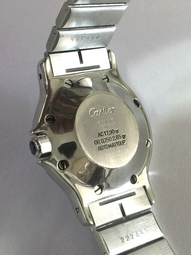 Elegante Cartier Santos Octagon 30mm Aço-ouro 18k Ref.: 2966