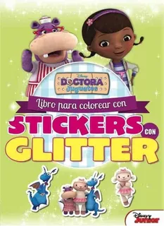 Doctora Juguetes Libros Par Coloreae Con Stickers Con Glitte
