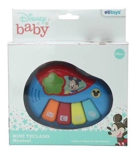 Mini Teclado Infantil Musical Mickey Etitoys