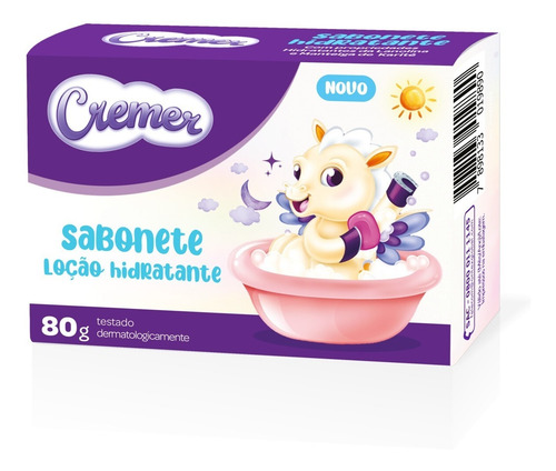 Imagem 1 de 5 de Sabonete Infantil Em Barra Cremer Loção Hidratante 80g