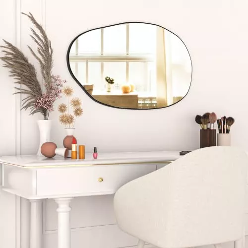 Espejo irregular para decoración de pared, moderno espejo decorativo sin  marco, imágenes HD, espejo de baño a prueba de explosiones para entrada