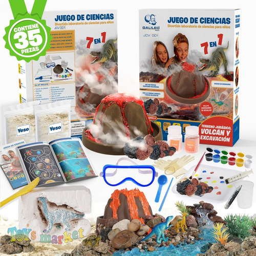 Imagen 3 de 6 de Volcán Y Excavación Jurásica Juego De Ciencias Galileo