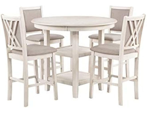 New Classic Furniture Juego De Mesa De Comedor De Mostrador 