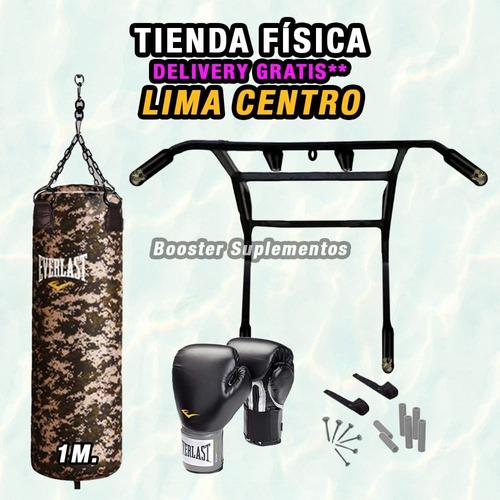 Barra 2 En 1 Multifuncional + Saco De Box 1 Metro + Guantes