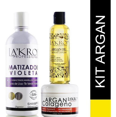 Shampoo Matizador 500ml Mascarilla Y Serum