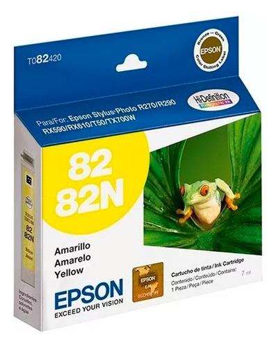 Tinta Epson 82n Yellow T082420-al R270/rx590