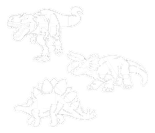 Molde Para Moldear Galletas Con Forma De Dinosaurio, 3 Unida