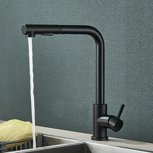 Llave Monomando Para Fregadero Nioval 5979 Acabado Mate Color Negro