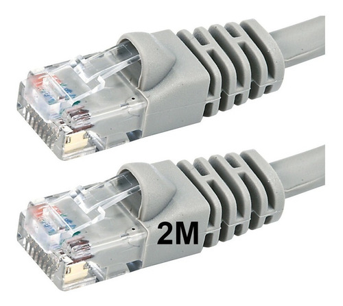 Cable De Red Utp 2 Metros Rj45 Cat 5e Patch Cord Pc Modem Color Blanco