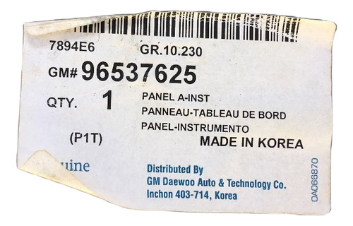 Tablero Chevrolet Aveo 2004/2005 Gm