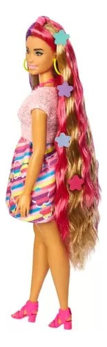 Muñeca Barbie Totally Hair Vestido De Flores - Mattel