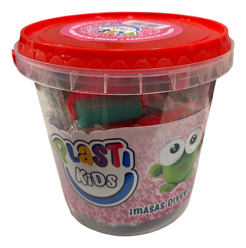 Set En Balde De Masas 24 Moldeables Plasti Kids Con Accesorios Divertidos - Juguete Didáctico Para Niños -ideal Para Estimular La Creatividad, Motricidad Fina Y El Juego Imaginativo