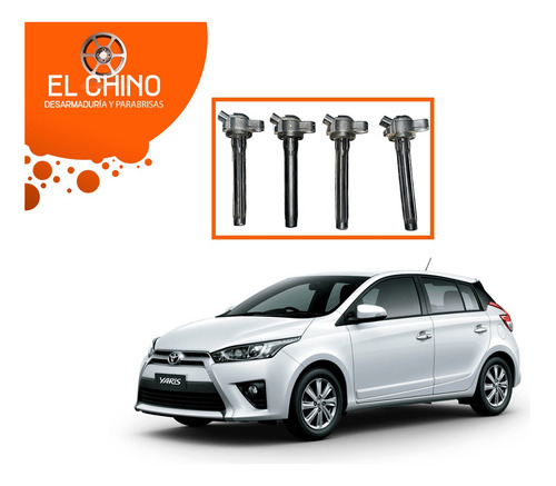 Juego 4 Bobinas Originales Toyota Yaris Sport 1nr 2017-2019