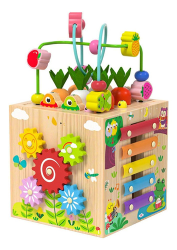 Cubo De Actividades 8 En 1, Juguete Educativo Para Niños,