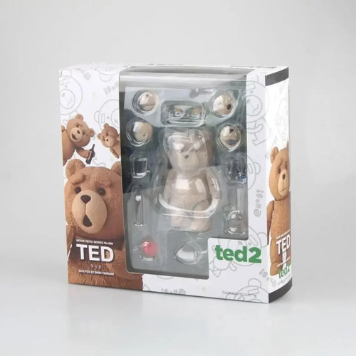 Figura Articulada Oso Ted 2 Película Reacciones Y Accesorios