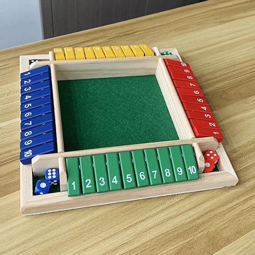 4 Lados Cerrar La Caja Juego De Madera Tablero Número Beber