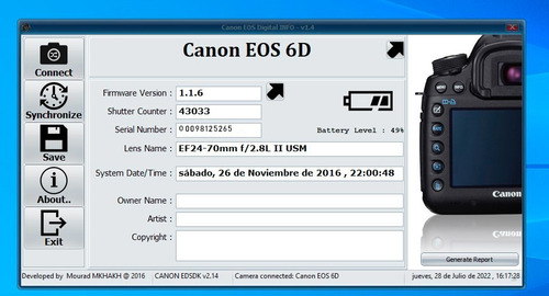 Imagen 10 de 10 de Canon Eos 6d (wg) Dslr Color Negro