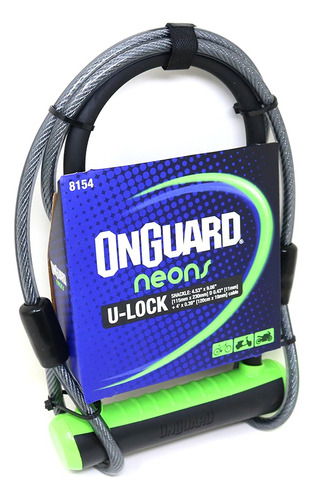 Candado On Guard U-lock Neon Series Dt Verde