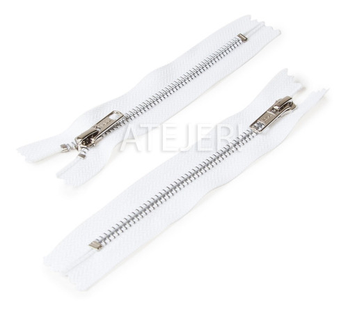 Imagen 2 de 2 de Cierres Ykk Aluminio Fijo Automático 5mm De 20 Cm