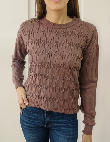 Sweater Basico De Bremer Con Diseño Trenzado Mujer