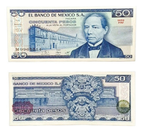 Billete Antiguo Colección $50 Mexicanos Juarez Sin Circular