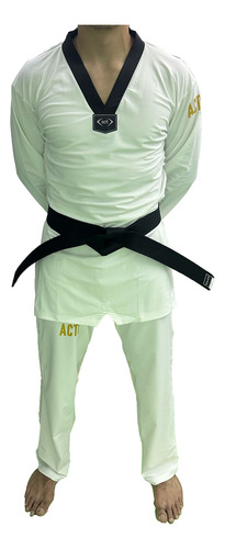 Dobok Acti Fighter OlĂmpico Cuello Negro Blanco 170 Cm