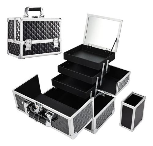 Estuche De Maquillaje Profesional Train Case, Extra Grande D