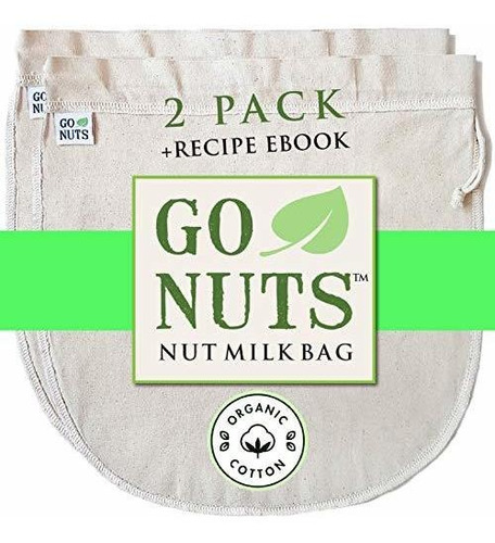 2-pack 100% Organic Cotton Nut Milk Bag - Restaurant Commerc