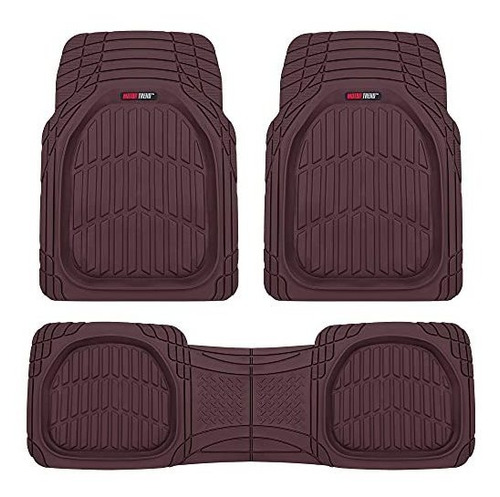 Motor Trend -2 Piece Front Car Floor Mats- Black Qk6fi