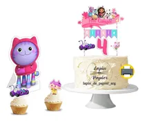 Comprar Cake Topper Imprimible Personalizado Gabby Casa Muñecas Op1