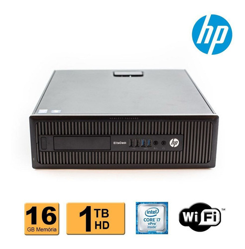 Pc Cpu Hp Elitedesk 800 Sff I7 Vpro 4ª Geração 16gb 1tb