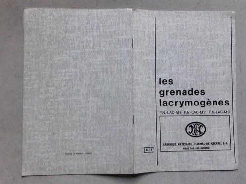 Catalogo Les Grenades Lacrymogenes Fn Lc M1 - M2 Y M3