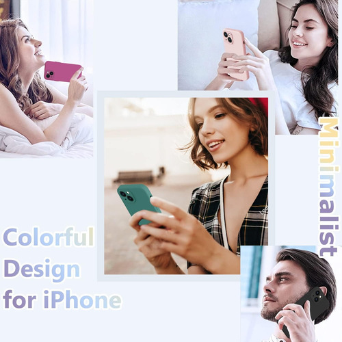 Funda De Teléfono Duradera De Silicona Líquida A Prueba De Golpes Y Pantalla De Vidrio Templado Para iPhone 16 Pro Max 15 14 13 12 11 Series