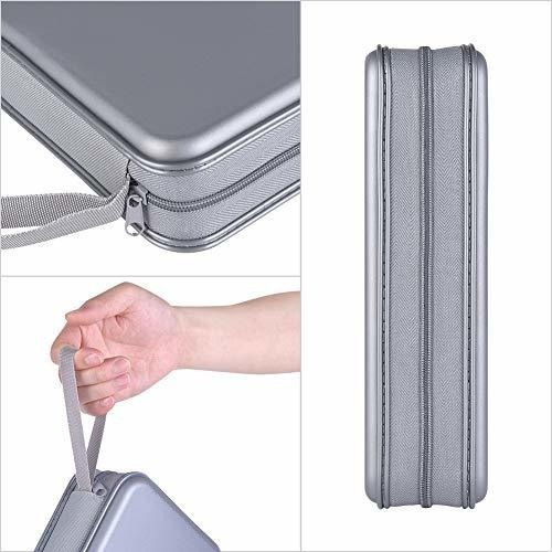 Porta Cd Dvd - Estuche Portatil - Capacidad 96u. - Gris