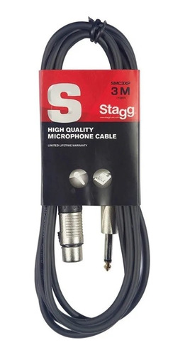 Cable Canon Plug Stagg Smc3xp Standard 6mm 3 Metros