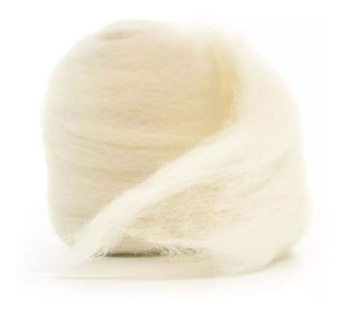 Lã Merino Para Feltragem - Branca Natural - 50g